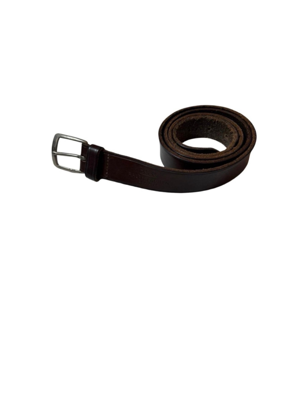 Polo Ralph Lauren Brown Leather Belt Size 38 Classic Preppy Menswear